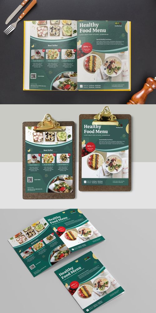 健康食品 健康 食品 餐厅 菜单 传单 设计素材 设计素材